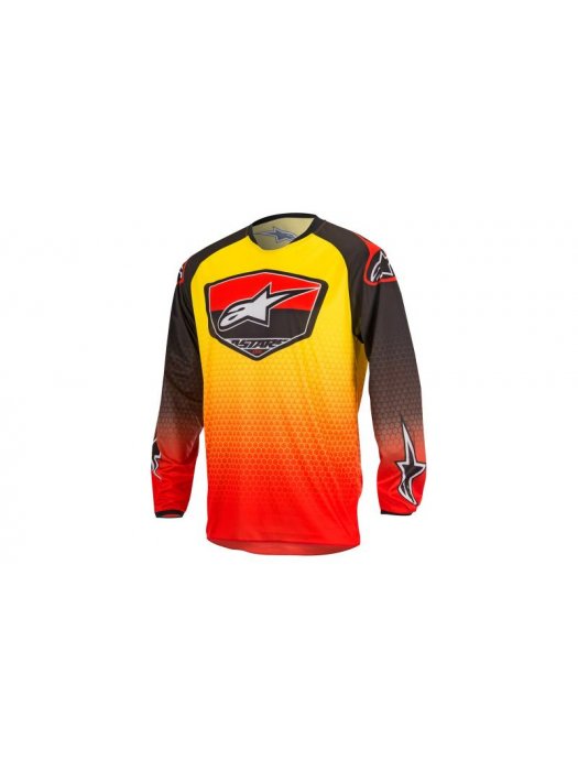 Блуза Alpinestars Racer Supermatic Black/Red/Yellow Jersey